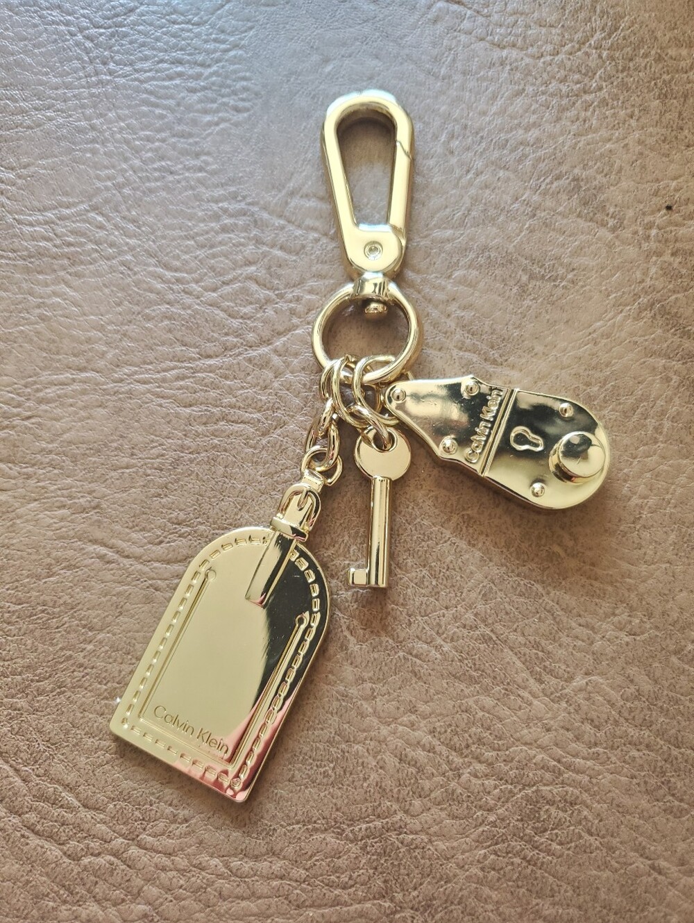 Calvin Klein Gold Keychain Charm Purse Charm